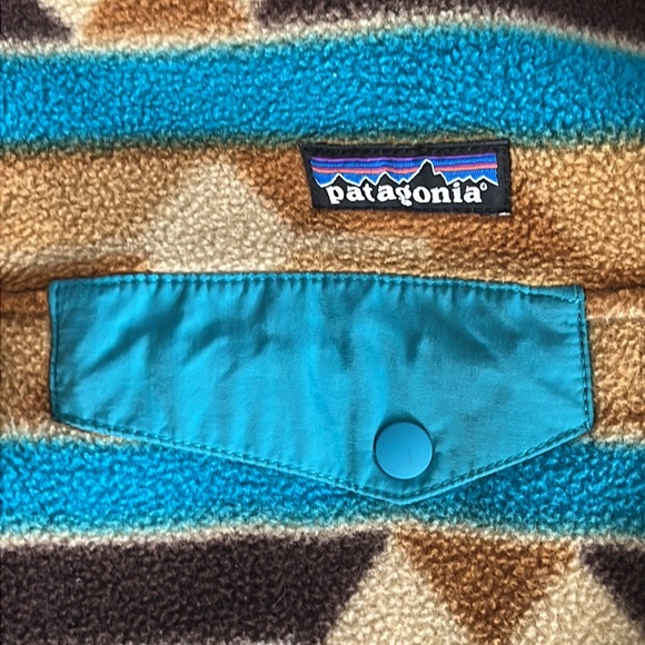 Patagonia Synchilla Snap-T Pullover Size M Guatemalan Tango Bear - Picture 2 of 9